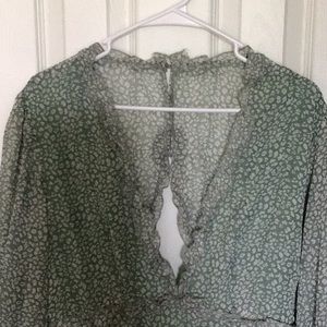 Summer dress; sage green; Size XL